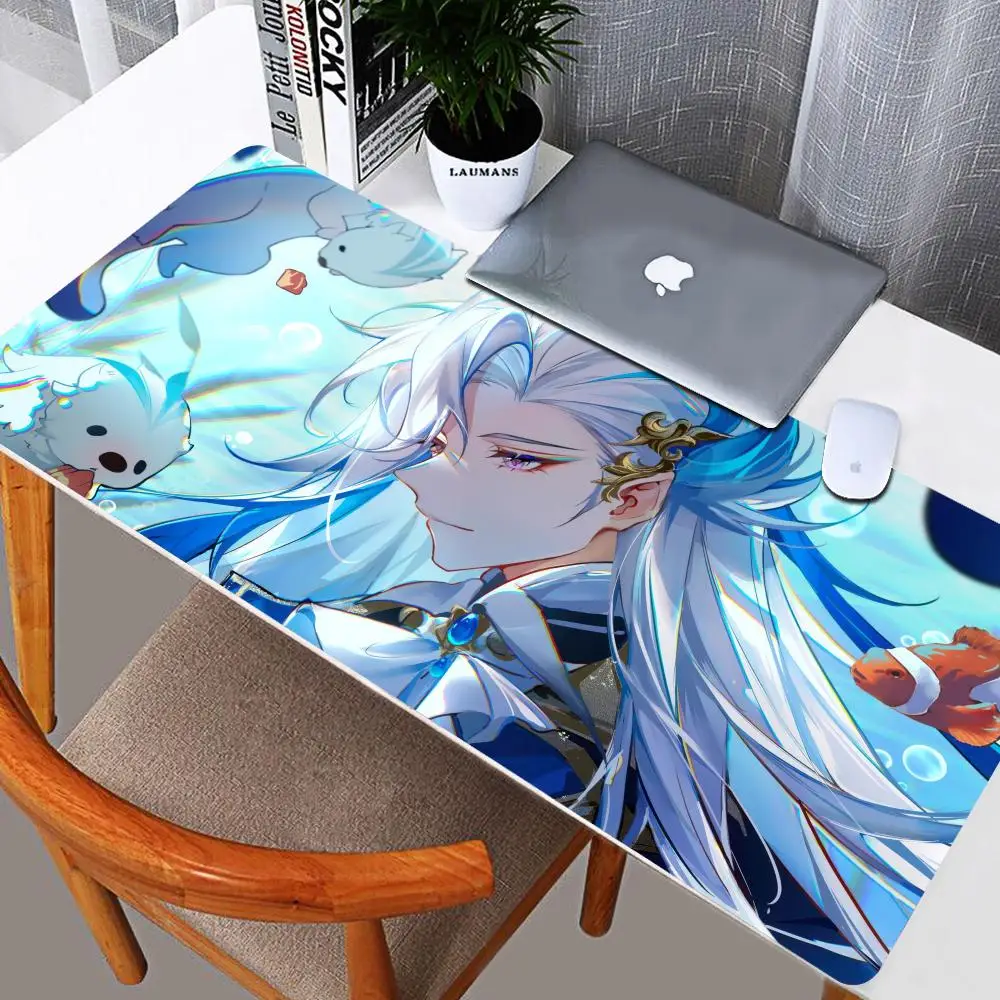 

Neuvillette Genshin Impact Mousepad Large Gaming Mouse Pad LockEdge Thickened Computer Keyboard Table Desk Mat