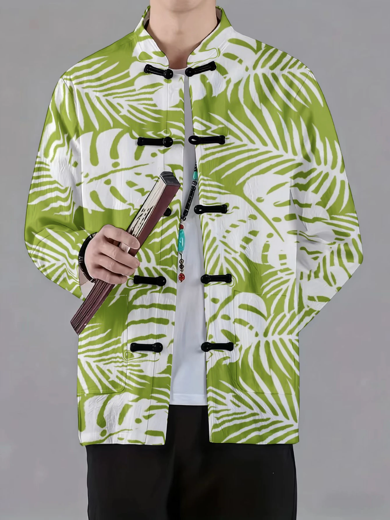 Collectible Vintage Matches - Chaqueta de Hombre con Cuello Mandarín
