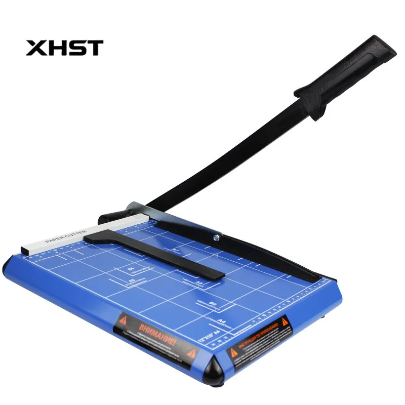 Heavy Duty A4 Metal Base Trimmer Manual Photo Craft Paper Cutter Machine with Gridded Paper for Office Use