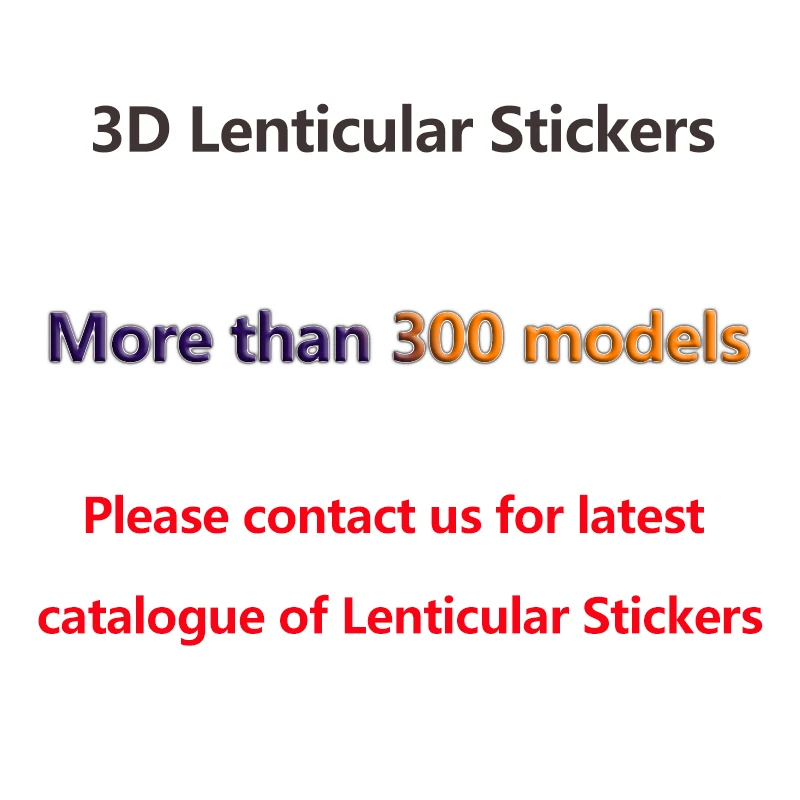 Wholesale Anime 3D Lenticular Stickers Waterproof Decals for Car,Laptop,Skateboard,Fridge,Etc.(Pls Contact us for Catalogs)