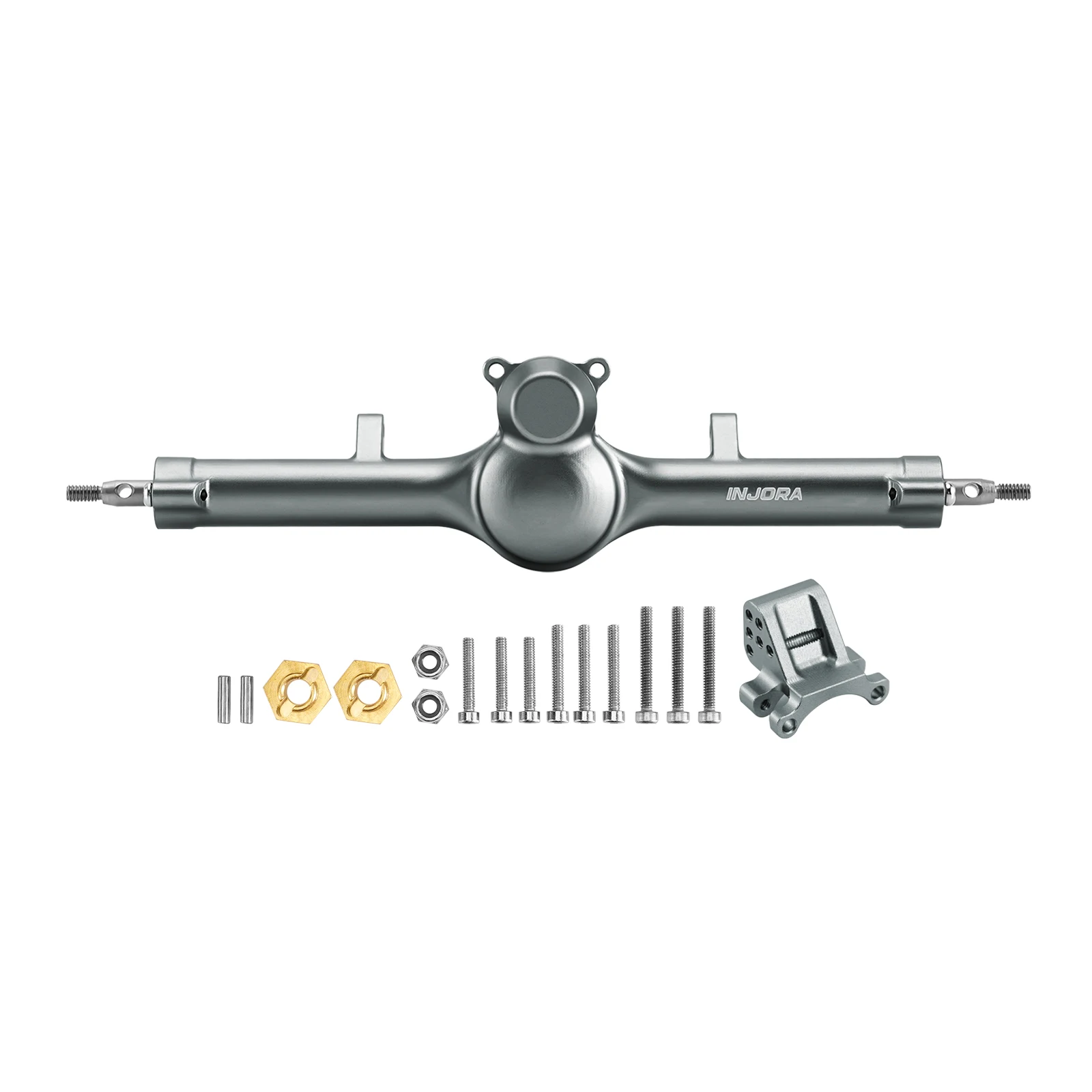 INJORA +4mm Planet Axles with Double Joint Shafts & Brass Steering Knuckles for 1/24 Axial SCX24