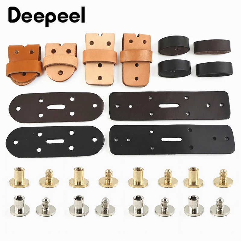 1/2Pcs 38mm Men's Belt Buckle Belts Head Connect Loop Leathers Pin Buckles Solid Brass Rivet Clasp DIY Leather Craft Accessories