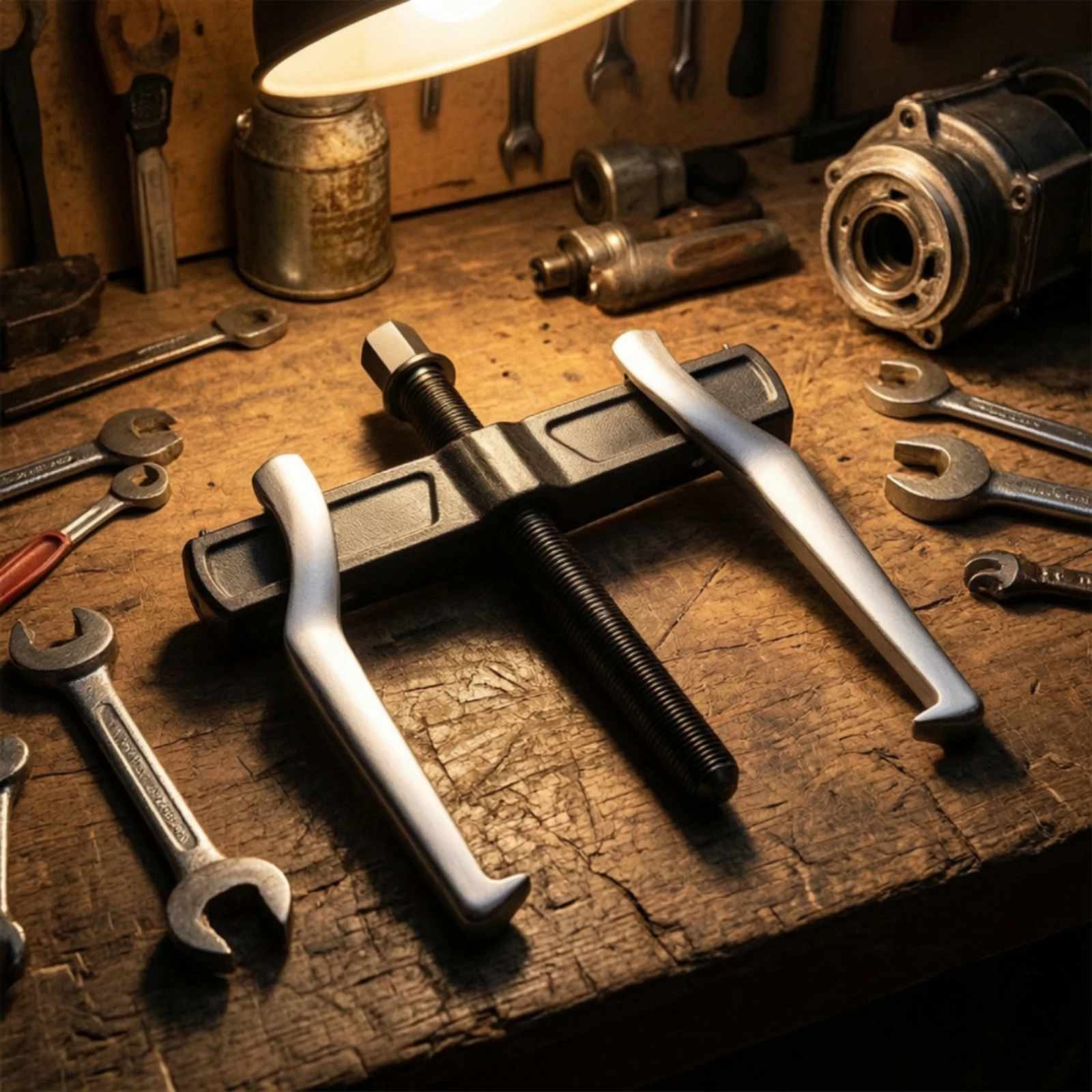 Two-Jaw Puller Adjustable Two-Jaw Gear Puller Tool Quick-Adjust Heat-Treated for Mechanics, Workshop, Automotive Repair