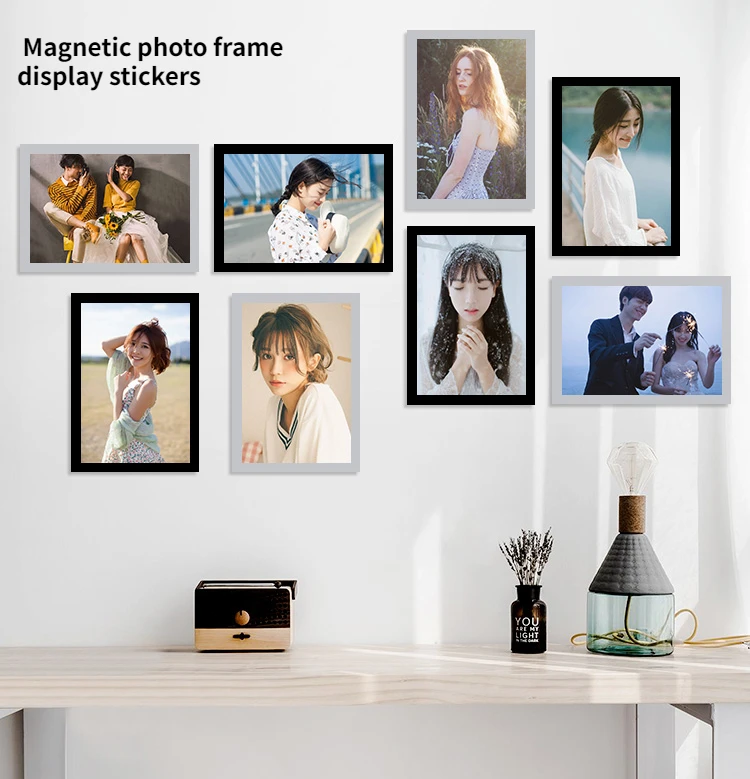 Magnetic Photo Frame A4/A6 Picture Frame Poster Cover Frame Gold/Silver/Black Display Rack Hanger For Wall Decor Reusable