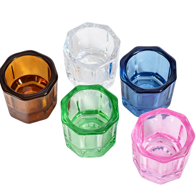 1pc Dental Mixing Cup Glass Bowls Dish Reconcile Cup Household Octagonal Cups Powder Container Dentistry Lab Material Tools