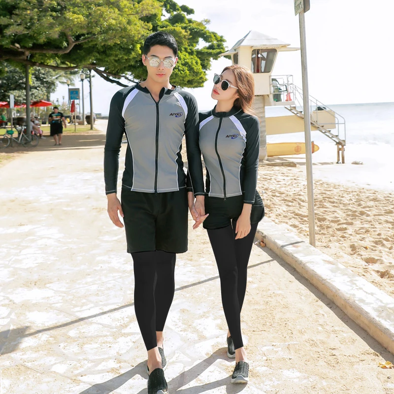 

Wisuwore New Korean Couple Diving Suit Two-piece Sports Jellyfish Suit for Women and Men, Snorkeling and Surfing Swimsuit Set