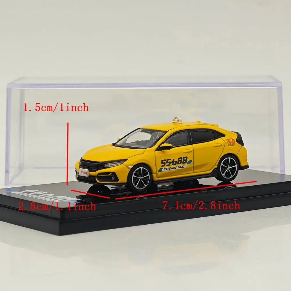 Hobby HJ64, Modelo a Escala 1/64 del Taxi Deportivo Hatchback FK7, HJ642018AT, Amarillo, Auto de Metal Fundido a Presión, Miniatura de Juguete, Colección de Modelos de Vehículos
