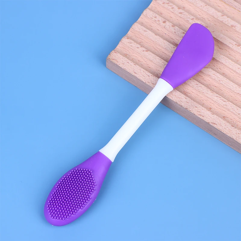 Silicone Double Head Face Mask Brush Facial Exfoliate Blackhead Removal Cleanser Brush Mud Film Spatula Facial Skin Care Tool