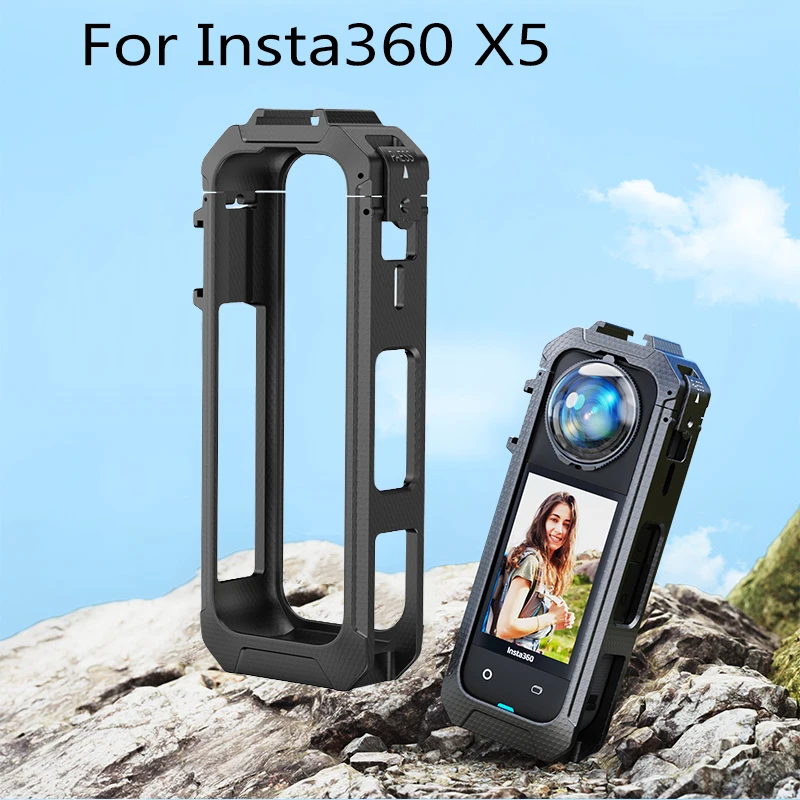 Quick Detachable Frame for Insta360 X5 Magnetic Base Frame Case Anti Fall Plastic Frame for Insta360 X5 Camera Mount Accessories