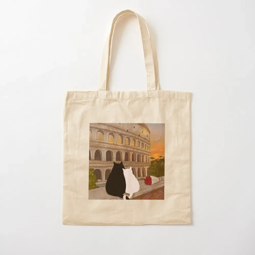 

Journal of a Cat in Rome - Romantic Sunset at the Colosseum Tote Bag tote bag cloth bag woman Canvas Tote