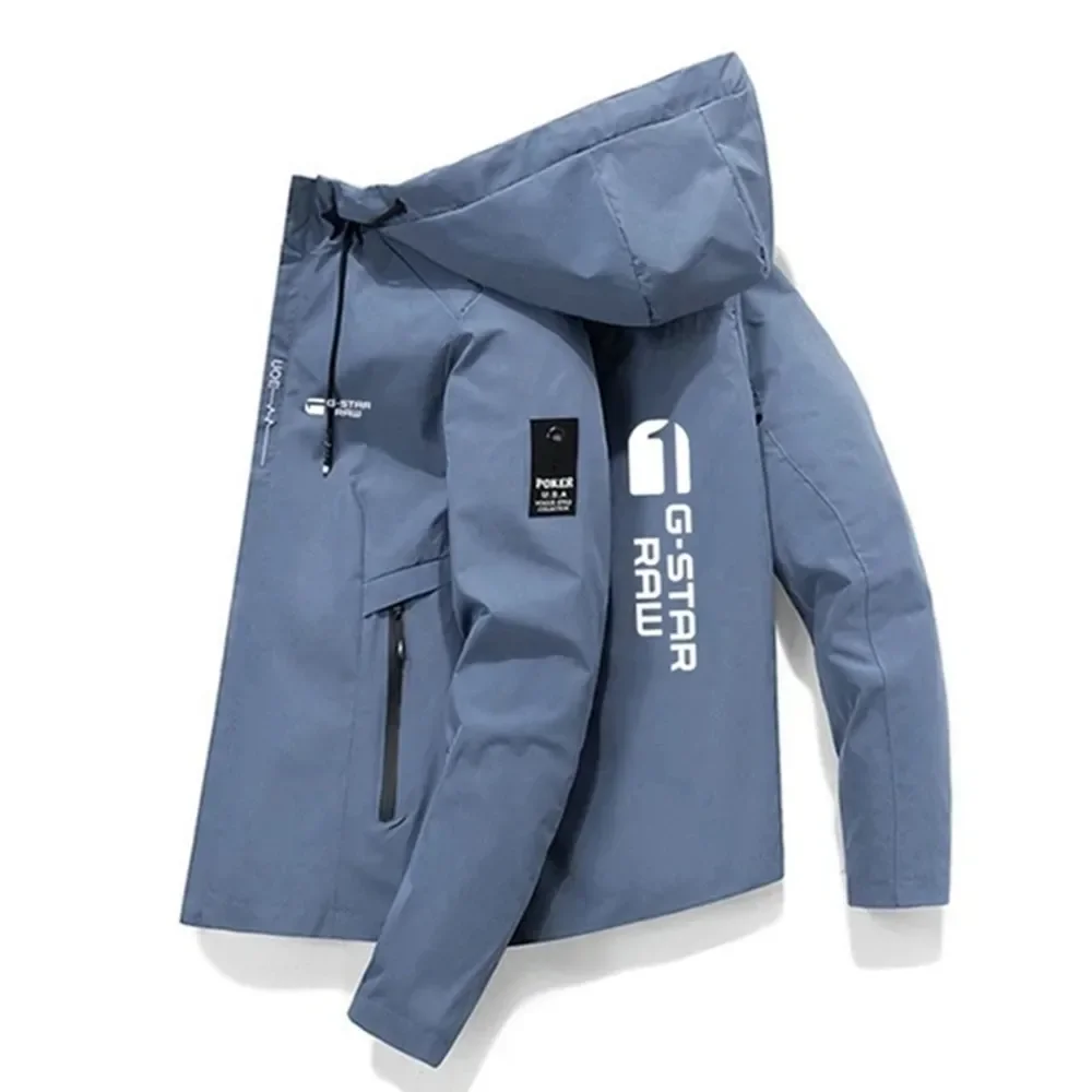 Giacca con cappuccio per uomo 2023 Bomber Giacca a vento da uomo Cappotti con cerniera Primavera Autunno Slim Cargo Giubbotti Maschile Casual Abbigliamento sportivo