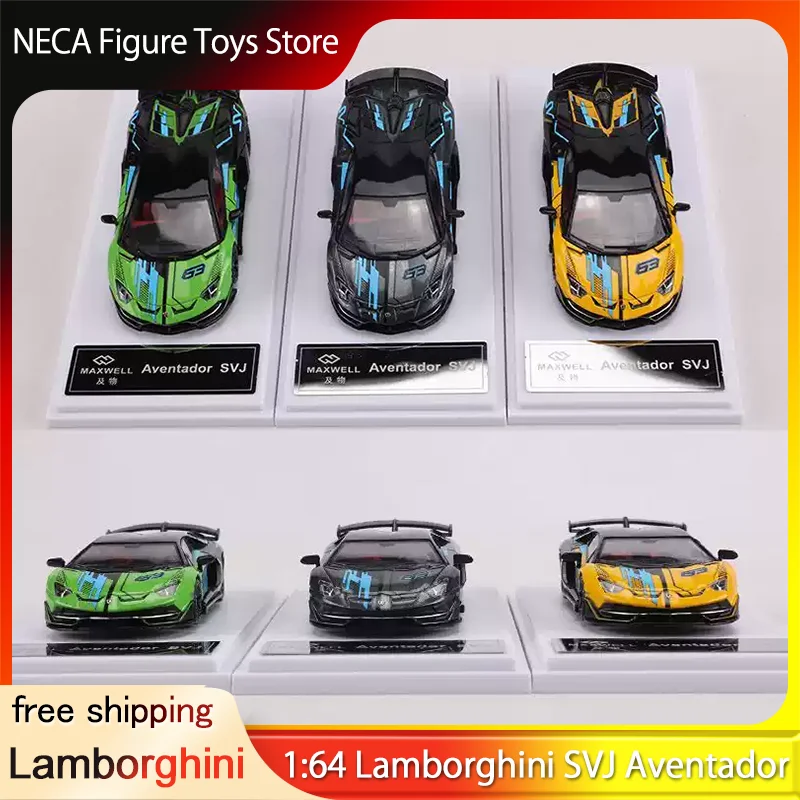 

Maxwell 1:64 Lamborghini Aventador Svj Diecast Alloy Simulation Car Model Collectible Supercar For Collection Enthusiasts Toy