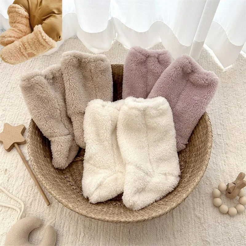 Baby Fleece Warm Socks Leg Warmers Children Girl Boy Outerwear Foot Warmers Infant Soft Cozy Winter Spring for Baby Accessories