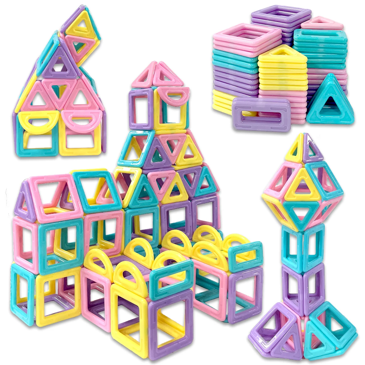 Macaron 3D Blocchi Magnetici Set Giocattoli Per Bambini Ragazzi Ragazze Educativi Sensoriali Costruzione Giocattolo Magnetico Regali 64/98/136PCS