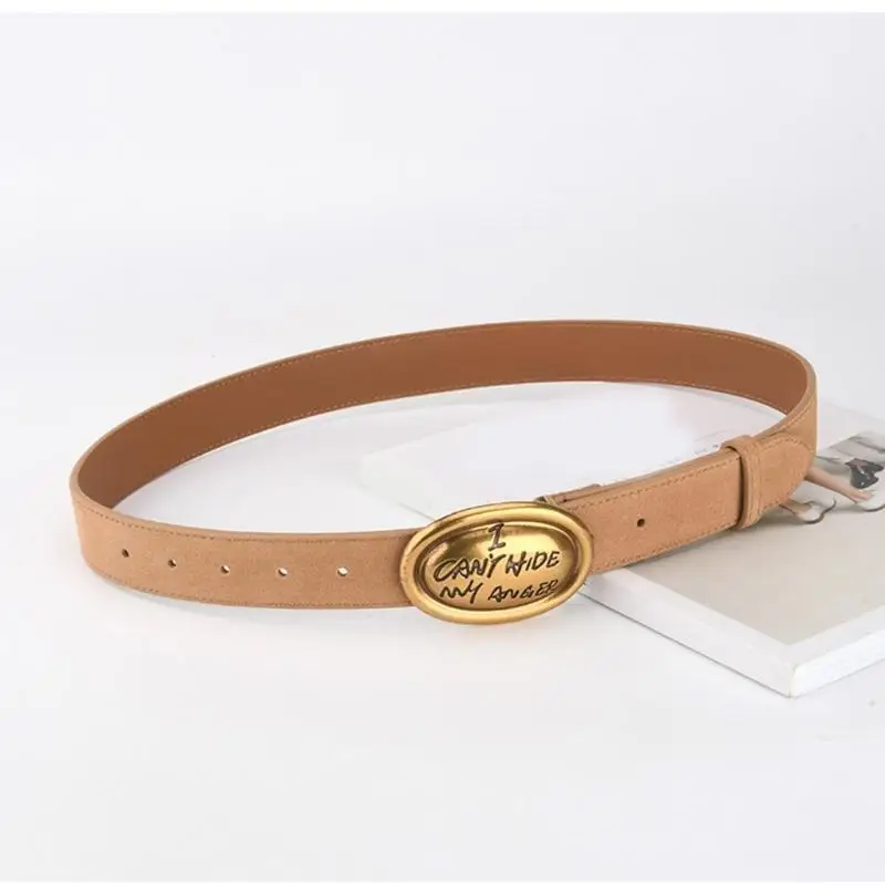 652f Все соответствующие овальные пряные ремни для женщин и девушек Популярные кожаные ремень для защелки