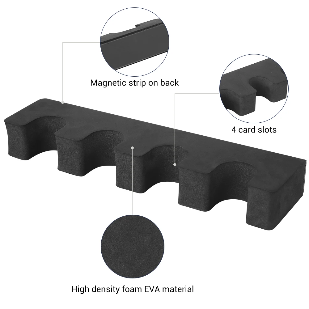 4 Slots Magnetic Gun Rack Foam Rifle Rack Shotgun Wall Mount Gun Holder Rifle Holder Hunting Gun Safe Accessory for Gun Storage