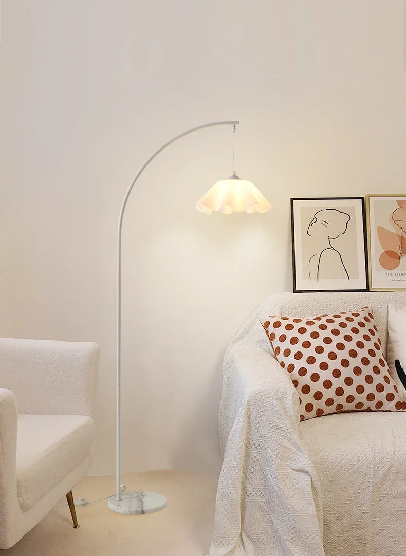 Petal floor lamp, living room sofa wall corner lamp, cream style decorative atmosphere lamp, modern and simple bedroom bedside