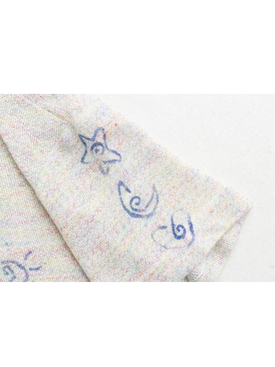 Rbrich 아메리칸 슬림핏 스타 프린트 오르트 슬림핏 티셔츠 여성용 어깨 길이 핫 걸 탑 스트리트웨어 코튼...