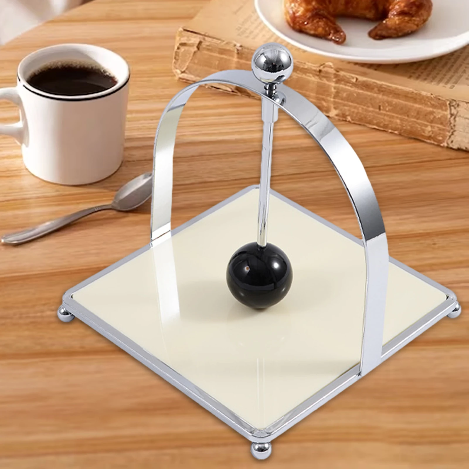 Napkin Holder with Arm Paper Towel Holder Napkin Dispenser Square Napkin Stand for Bar Dinning Table Kitchen Party Picnics