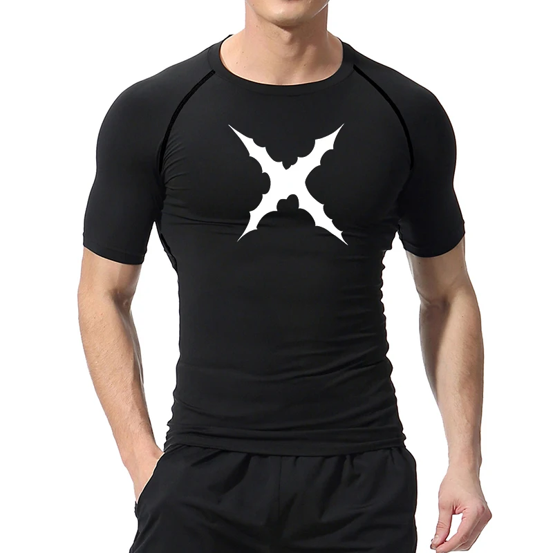 

Scar Print Compression Shirt for Men Gym Workout Running Undershirts Baselayers Athletic Quick Dry Tshirt Tees Tops Activewear
