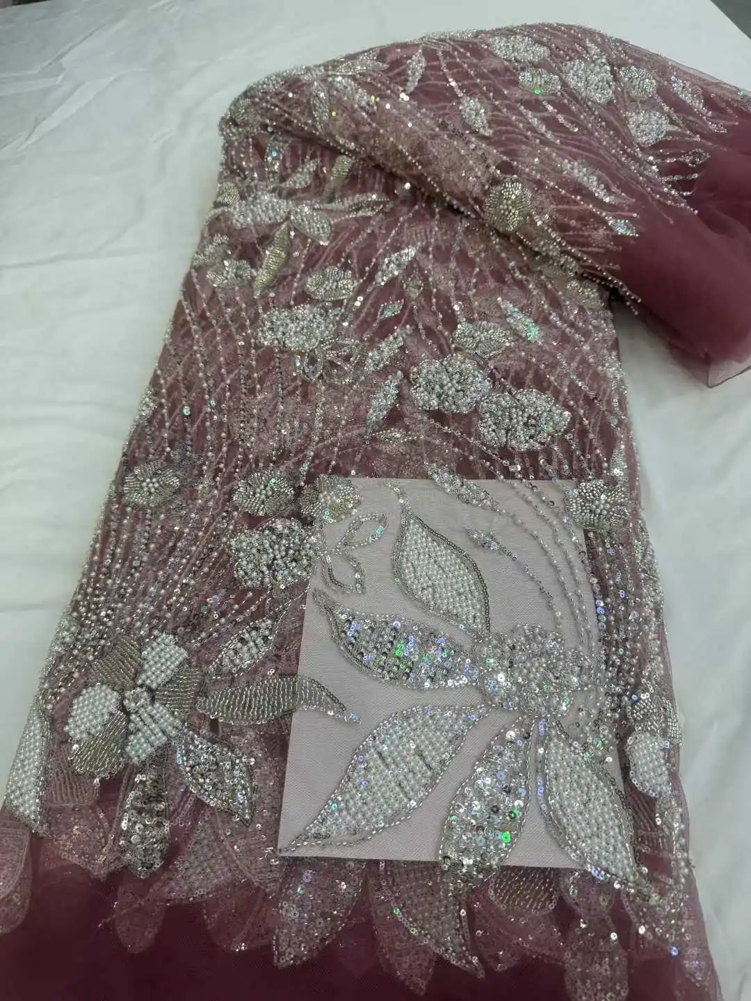 Африканский бисер 2025, высокое качество, нигерийские блестки с жемчужным кружевом, французский тюль, кружевная ткань для шитья вечерних платьев