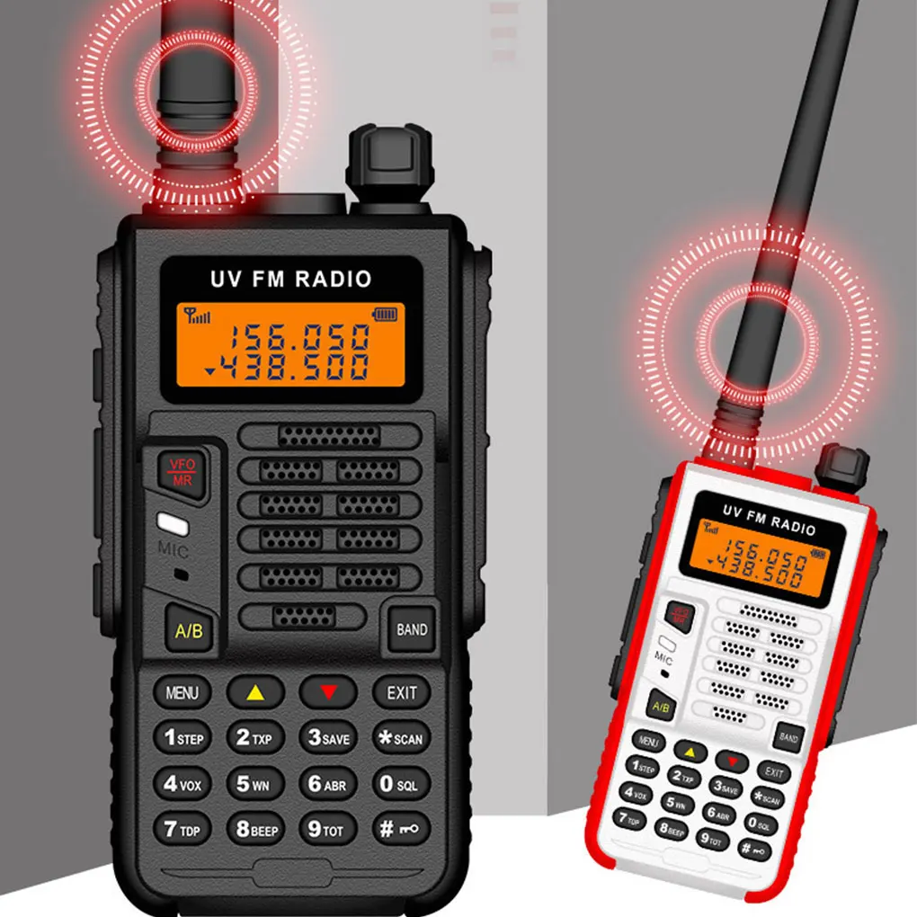 UV-X5 Plus High Frequency Walkie Talkie For Clear And Reliable Communication Multi-channel CB Radio black red