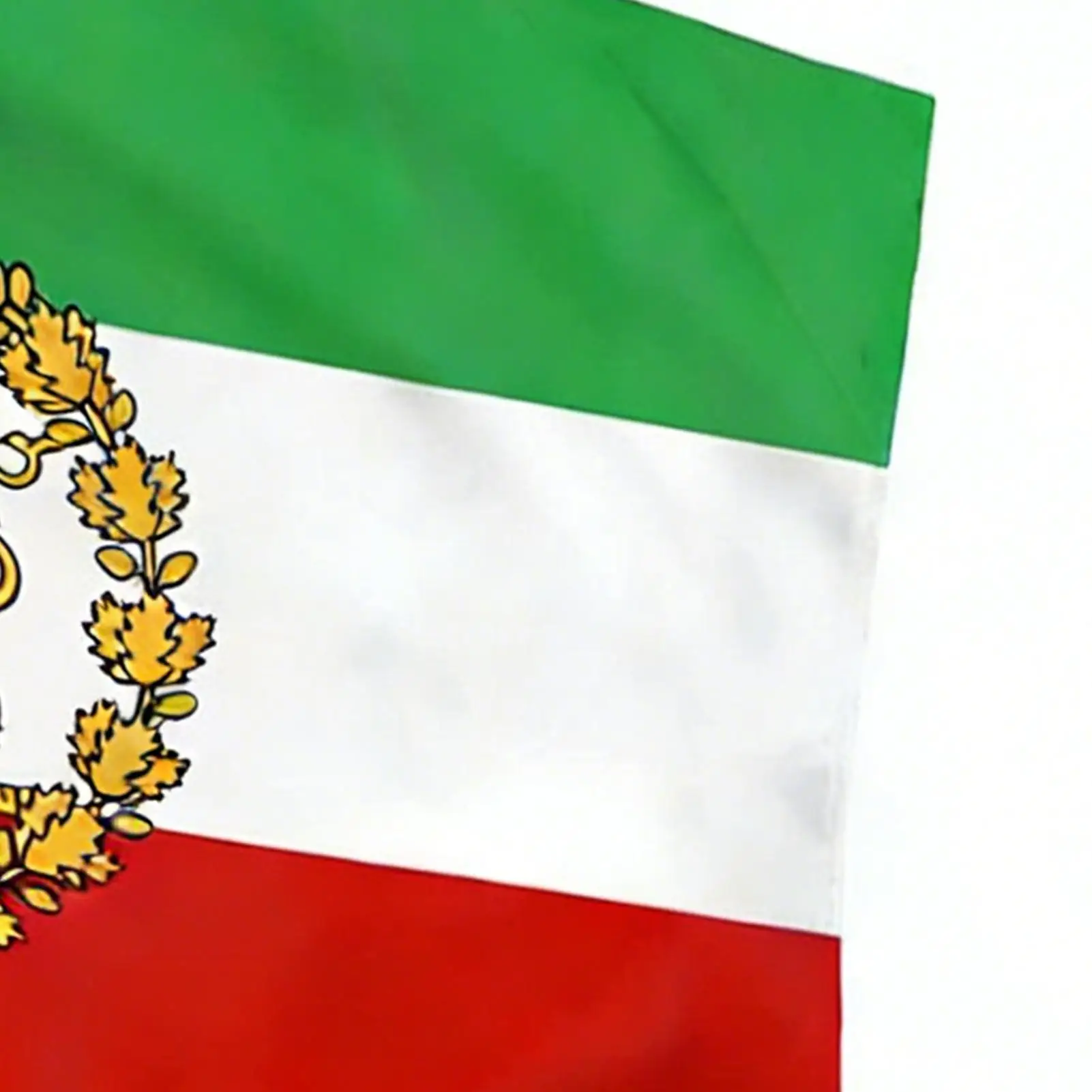 Historic Iran Persian Flag With Lion Sun And Crown, Pre-1979 Revolutions Banner 3x5ft Polyester Cloth For Indoor Outdoor Decor