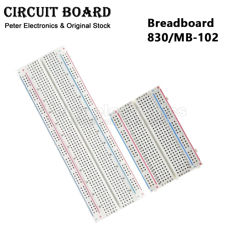 (1pcs) 830 Holes Solderless Breadboard 400 Holes Test Develop DIY MB-102 Mini Breadboard