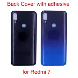 Plastic Back Cover Battery Door Housing Cover for Xiaomi Redmi 7, Mobile Replacement Parts with Double Side Adhesive, New