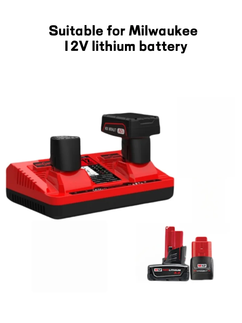

Victpower 1pcs For Milwaukee M10.8V-12V 2A Dual Port Fast Charger Interchangeable Input Cable| AU/EU/US/UK Plug