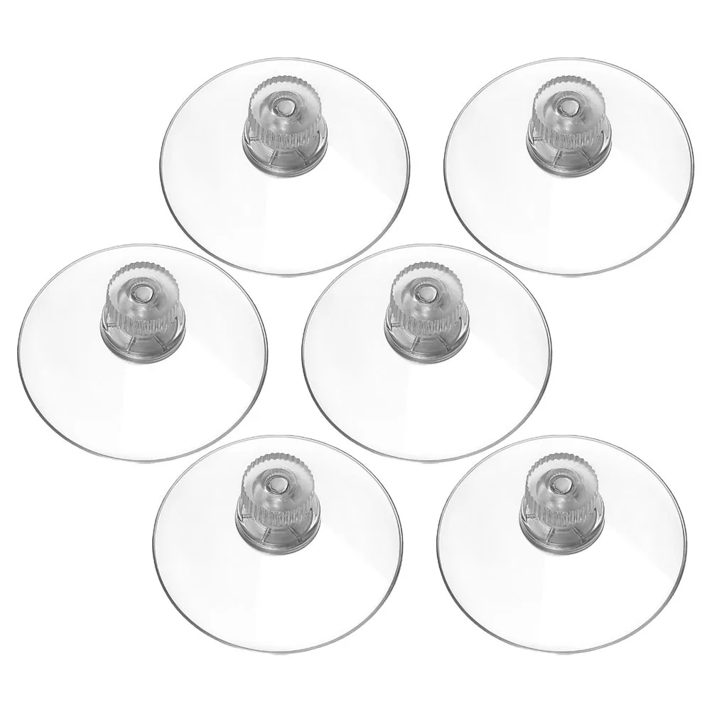 6 قطعة شماعات كأس الشفط الثقيلة واضح بولي كلوريد الفينيل مصاصة منصات مع المسمار الجوز لزجاج نافذة حوض السمك الأسطح المعدنية الخيوط