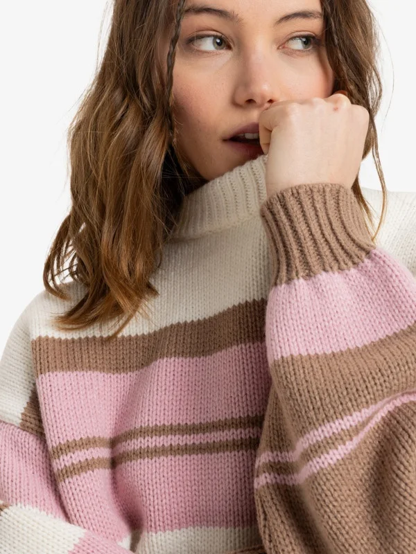 Nieuwe 2023 Dames Losse Streep Basislaag Trui Zoete Woon-werkverkeer Binnen- en Buitenkleding Casual Comfortabel Nylon Lange Sve