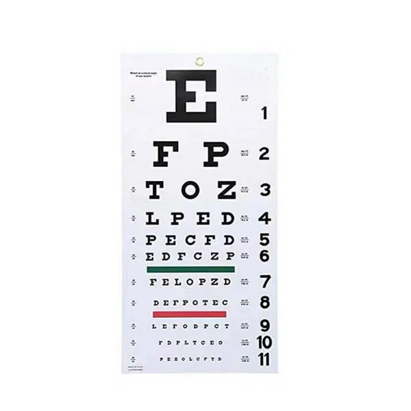 Hang on Wall Optical Snellen Distance Visual Eyesight Tested Chart