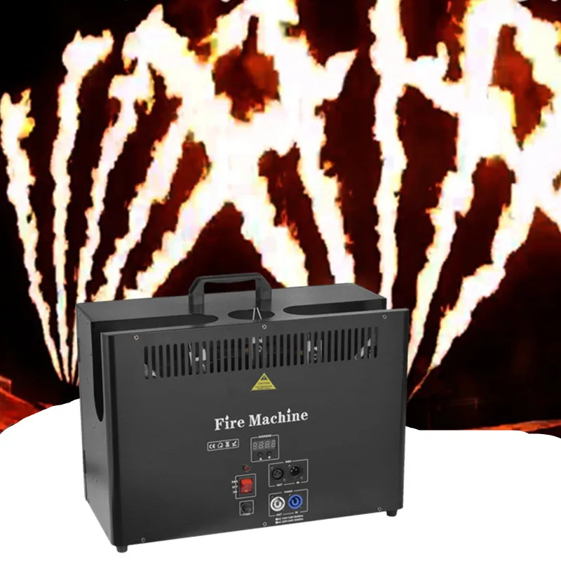 【Wholesale Price】 Five Heads Flame DMX Fire Jet Machine Warm White Projector Stage Effects For Events Iron Material Controlled B