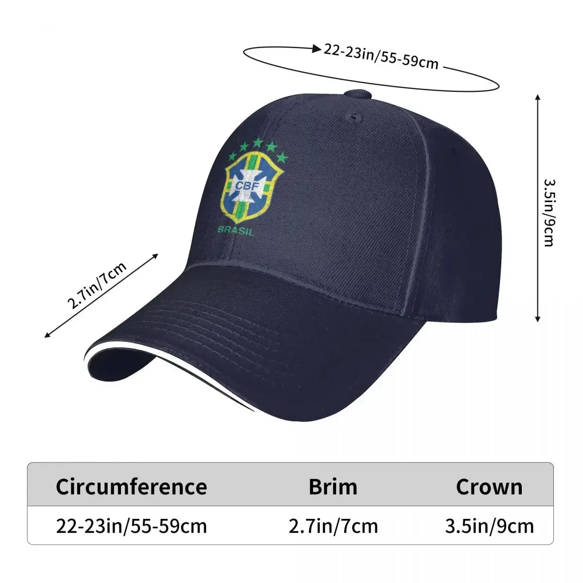 Boné de beisebol para homens e mulheres, Sports Streetwear, Outdoor Chapéus, Sports Caps, Brasil Support Gift, Bandeira do futebol, Brasil, Luxury Brand, 2024