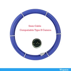 20M 30M 50M cable 5mm For Wopson Pipe Inspection Video Camera Drain Sewer Pipeline Industrial Endoscope System Cables