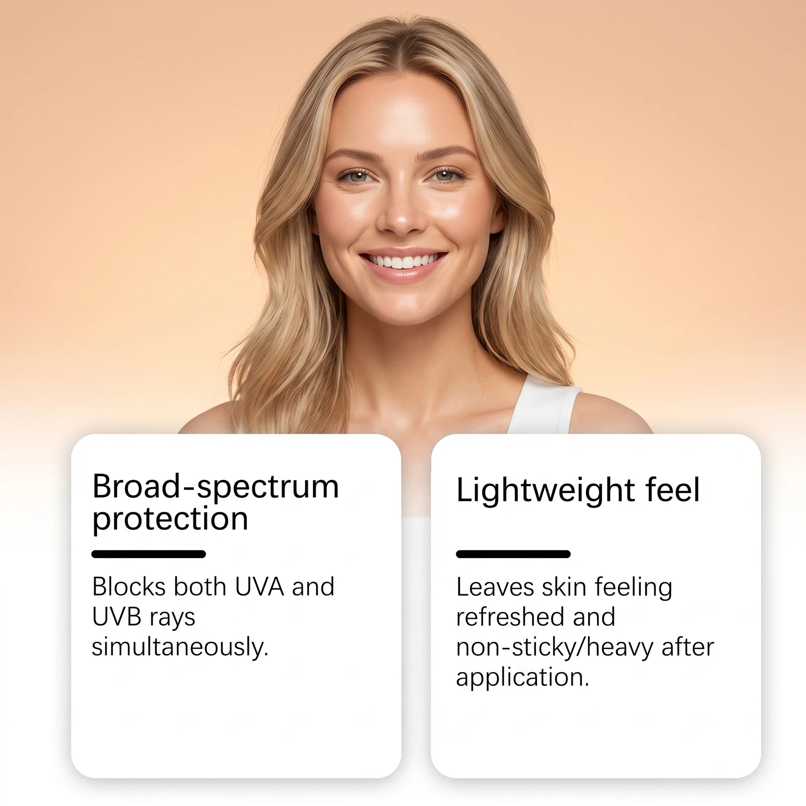 SPF 36 Face Sunscreen 50g No White Cast Glowy Finish Lightweight Invisible Block Care Broad Spectrum Daily Uv Protection Cream