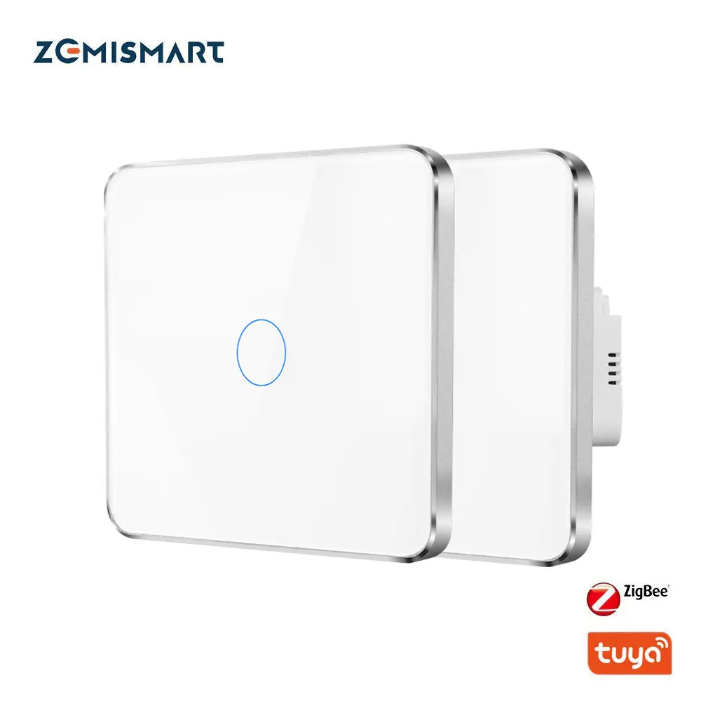 

Zemismart Tuya Zigbee 2 Way One Gang No Neutral Touch Switch Wall Light Interruptor Smart Life Alexa Google Home Voice Control