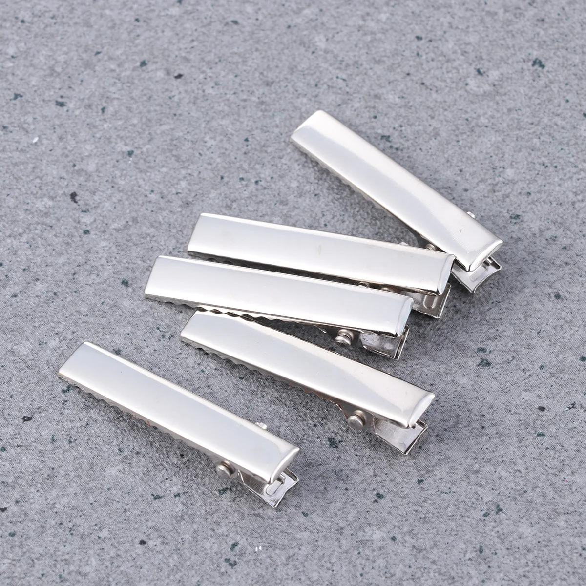 

50pcs 5.5Cm Mini Alligator Clips Silver Iron Teeth For Diy Bow Flower Attachments Small Hair Clip Tool Hair Styling Accessories