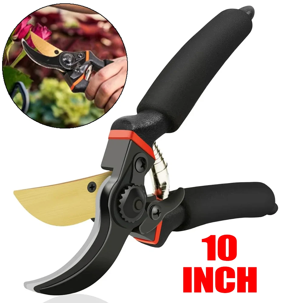 Professional 10 Inch Garden Pruner Shears SK5 Blade Pruning Scissors for Bonsai Fruit Trees Flowers Branches Garden Pruners