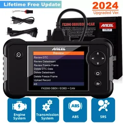 Ancel FX2000 4 System OBD2 Diagnostic Scanner ABS SRS Airbag Transmission System Professional Automotive Scanner for OBD 2 Diag