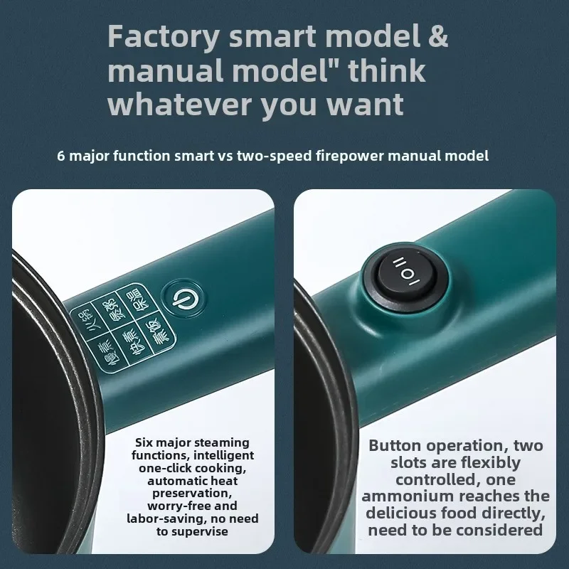 ماكينة طهي الطعام الكهربائية 220 فولت 1.8 لتر إناء/ قدر منزلي غير لاصق متعدد الطباخ مقلاة كهربائية منزلية