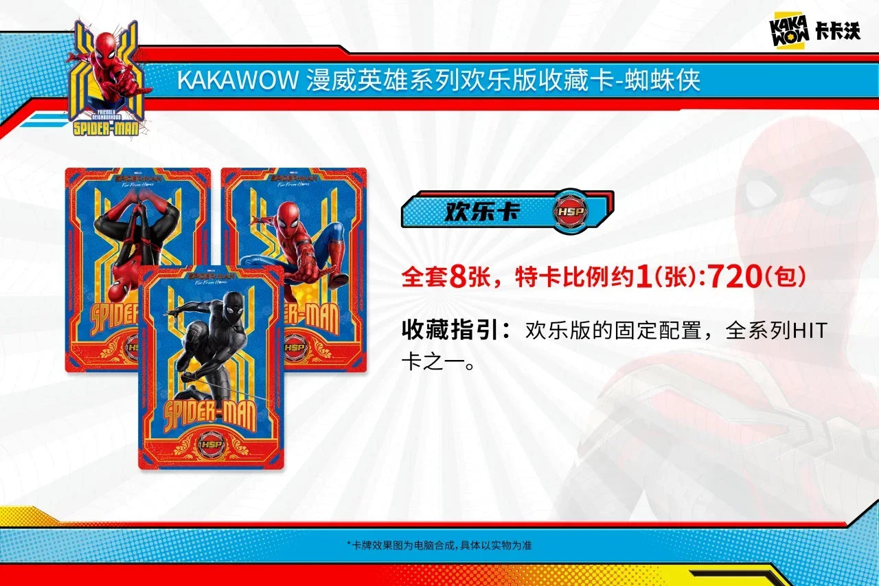 KAKAWOW Marvel Card Hero Series Happy Edition Card Spider-Man Iron Man Rare Anime Character Collection Card Kids Toys Gift