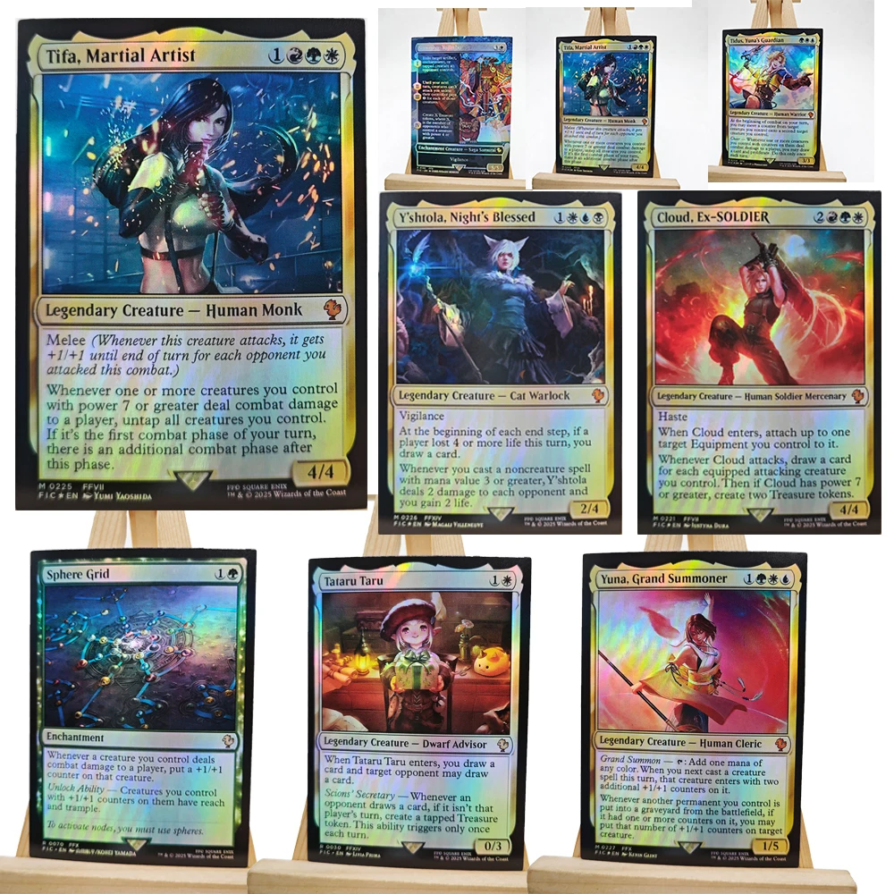 

Magic the Gatherings storms homemade 12PCS/SET Terra Cloud Y'shtola Tidus Yuna Sphere Grid Clever Concealment Board game cards