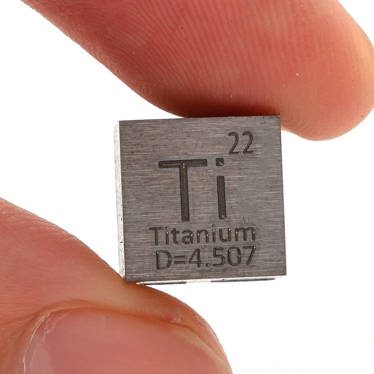 High Purity Titanium Ti Metal Carved Element Periodic Table 10x10x10mm Cube For Collection Class Teaching Supplies