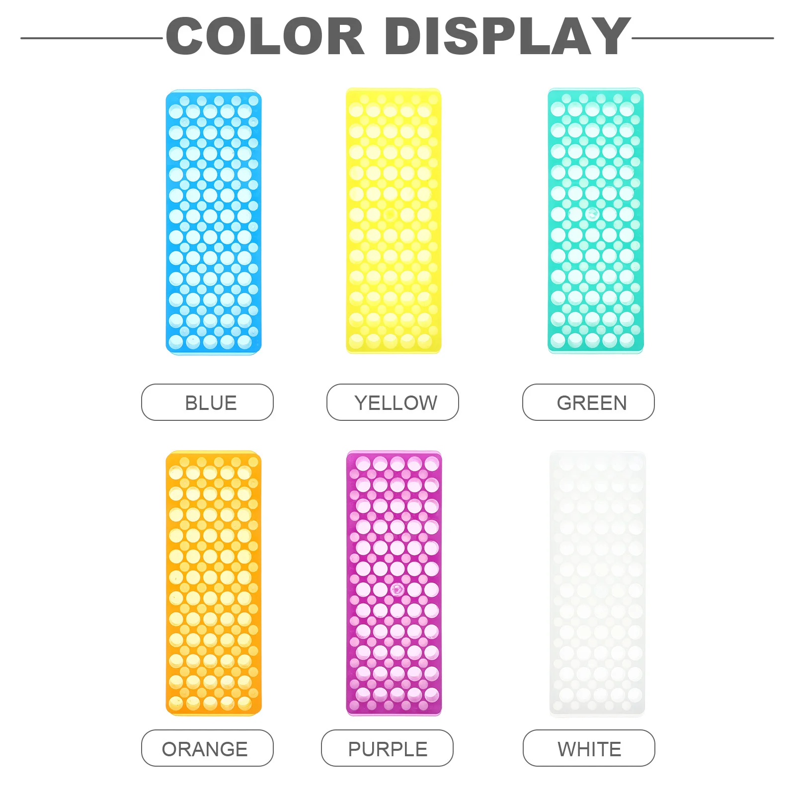 

6pcs Test Tube Holder Plastic Reusable Rack Color-Coded Holes Double-Sided Design Tube Storage Organizer Sampling