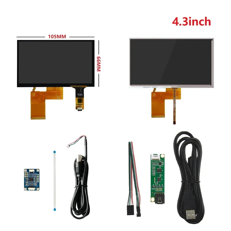 Display touch screen capacitivo da 4,3 pollici LCD 480x272 TFT Multipoint GT911 Touch Screen IIC 105 * 66mm