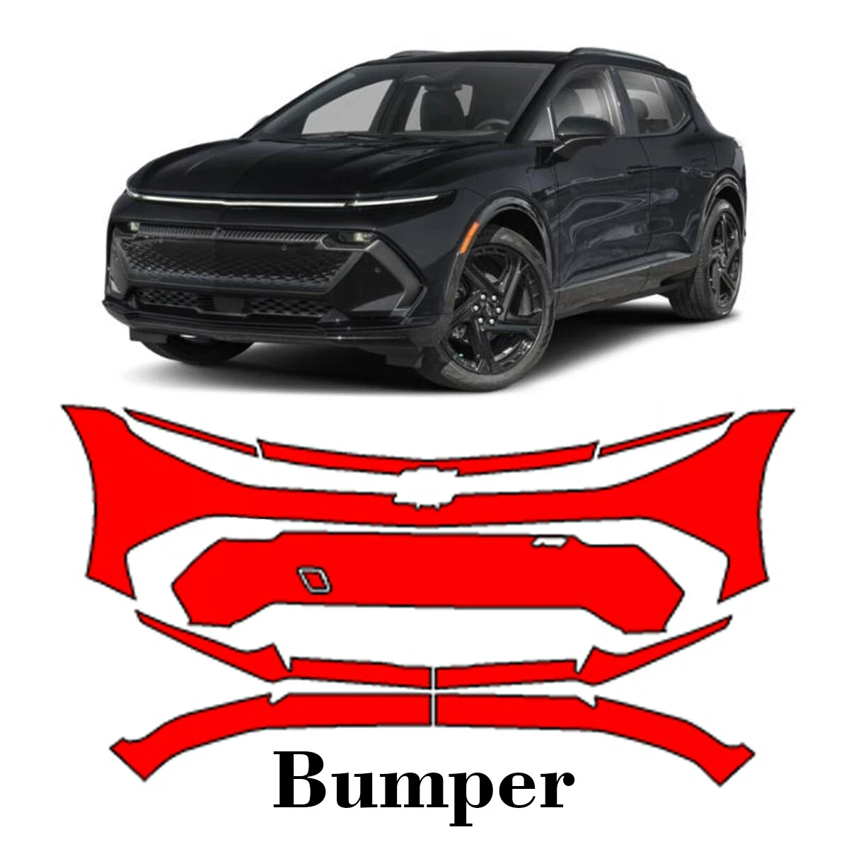 

For Chevrolet Equinox EV RS 2024-2025 TPU Body Bumper Pre-cut Sticker Paint Protection Film PPF Scratch-resistant Transparent