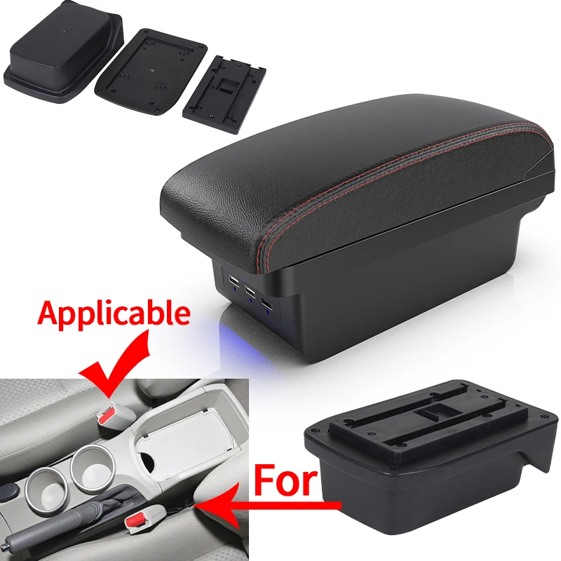 لتويوتا فيرسو مسند الذراع صندوق لتويوتا فيرسو EZ مسند ذراع السيارة صندوق الأجزاء الداخلية صندوق تخزين مع ملحقات USB