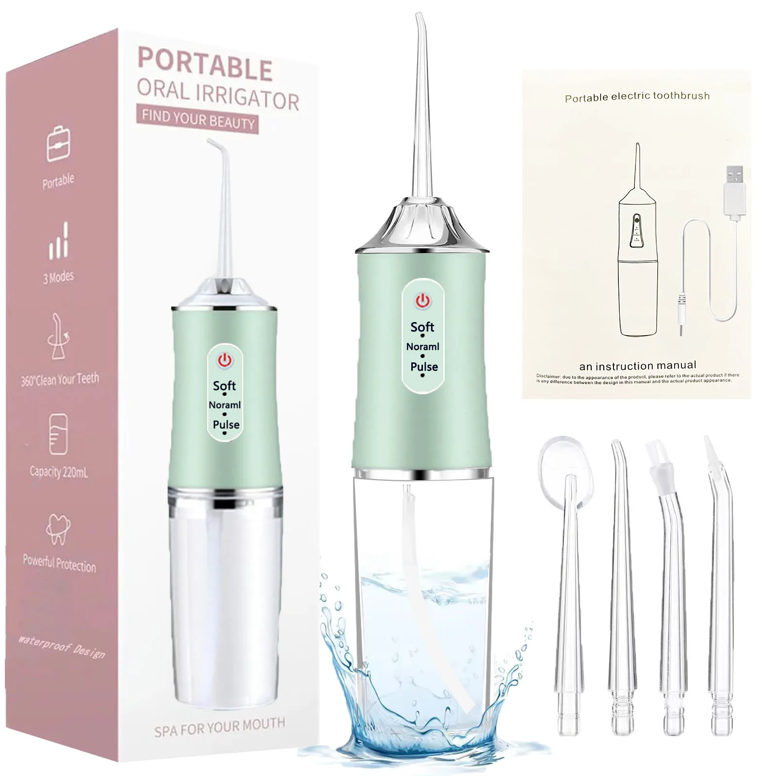 

Coslus Tonsil Adults Bpa-Free Oral Irrigator Dental Flosser Machine Express Battery Operated Portable Water Waterpick Irigator